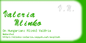 valeria mlinko business card