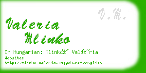 valeria mlinko business card